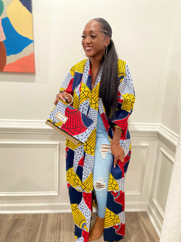 African Print Duster