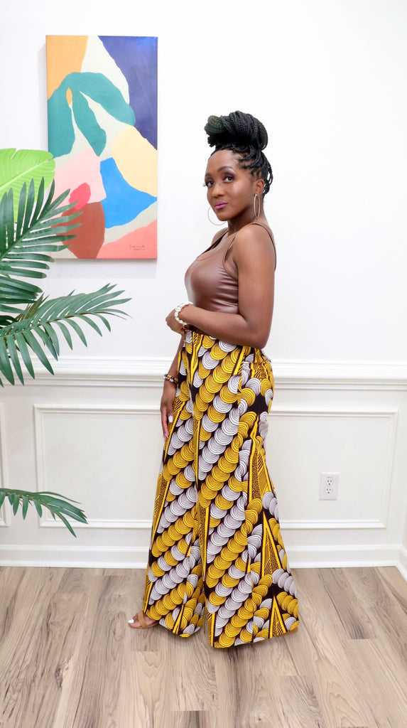 Golden Delight- African Print Pants