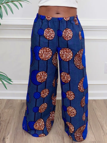 Feelin’ Blue- African Print Pants