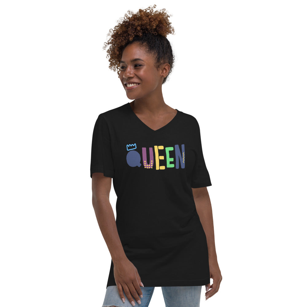Crowned Queen V-Neck T-Shirt